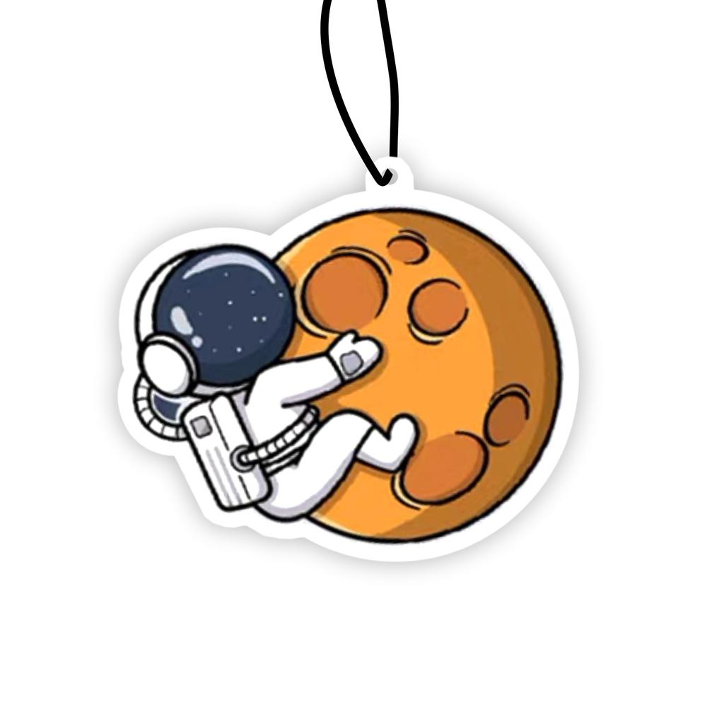 Cute Astronaut Car Fragrance Piece Cartoon Car Rearview Mirror Hanging Perfume Piece Pendant Ornament Car Interior Decor Pendant