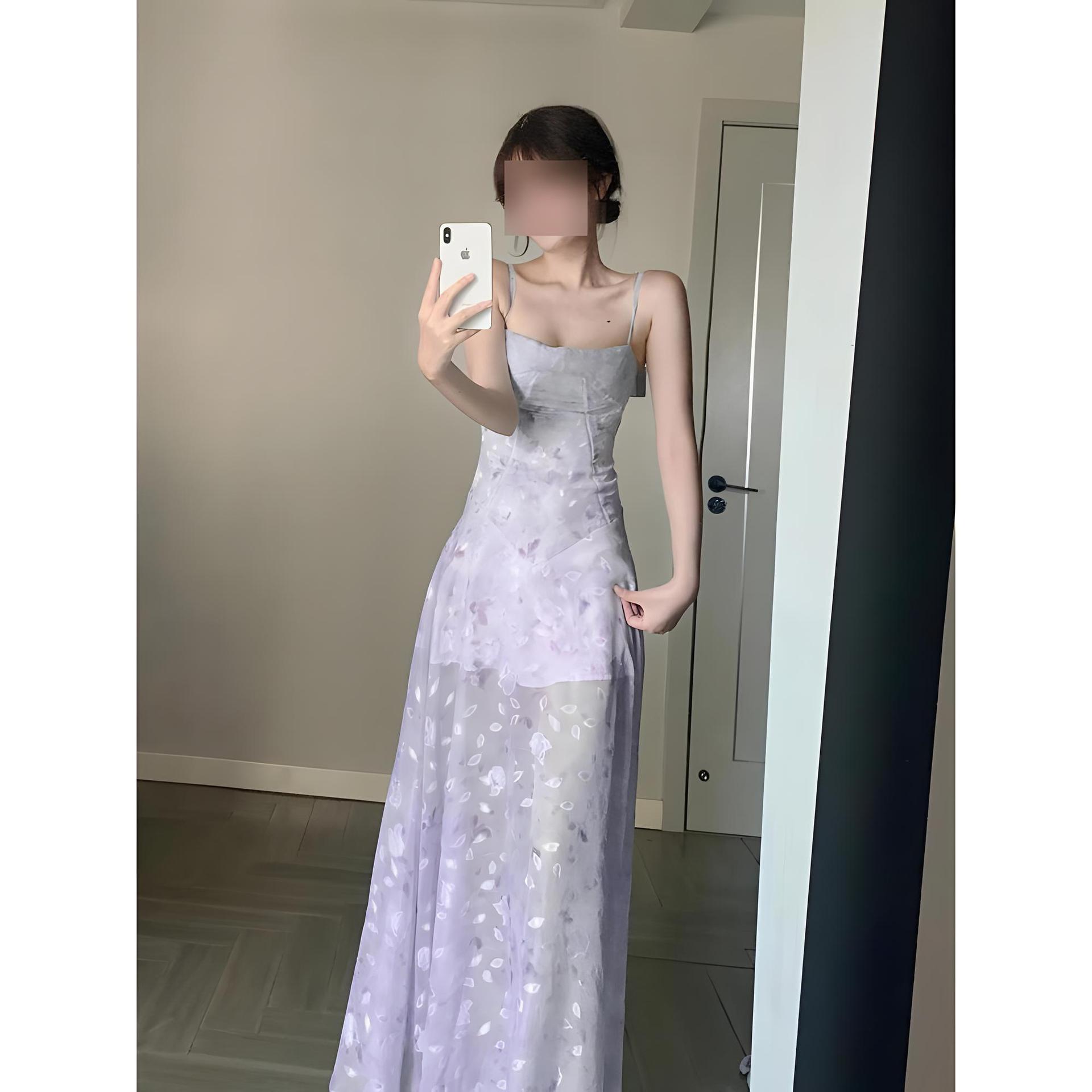 

Сладкая Сакура Плетение Цветок Перо Цветочный Платье Принцессы для Торта Платье с Защипами на Талии Платье Женское Летнее XL- (recommended 110-60kg) фиолетовый