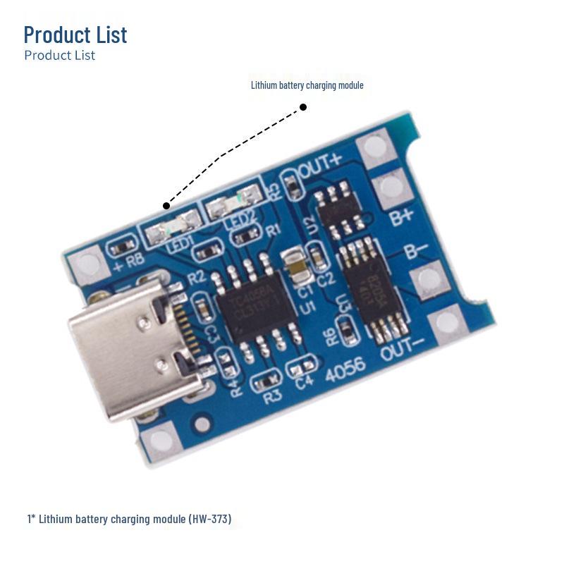 TP4056 1A Lithium Battery Charger with Type-C USB Interface & Protection