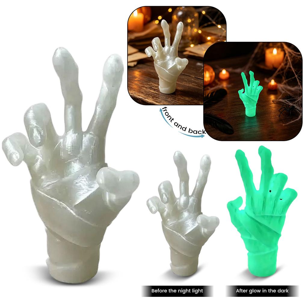 3D Printed in the Dark Hand Halloween Decorative Ornament for Home Decor