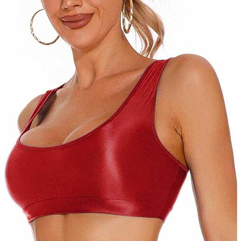 

Ультратонкий Прозрачный Блестящий Шелковистый Гладкий Короткий Жилет Сексуальный и Дышащий Высокоэластичный Большого Размера Модное Нижнее Белье Интернет Горячая Футболка Burgundy M