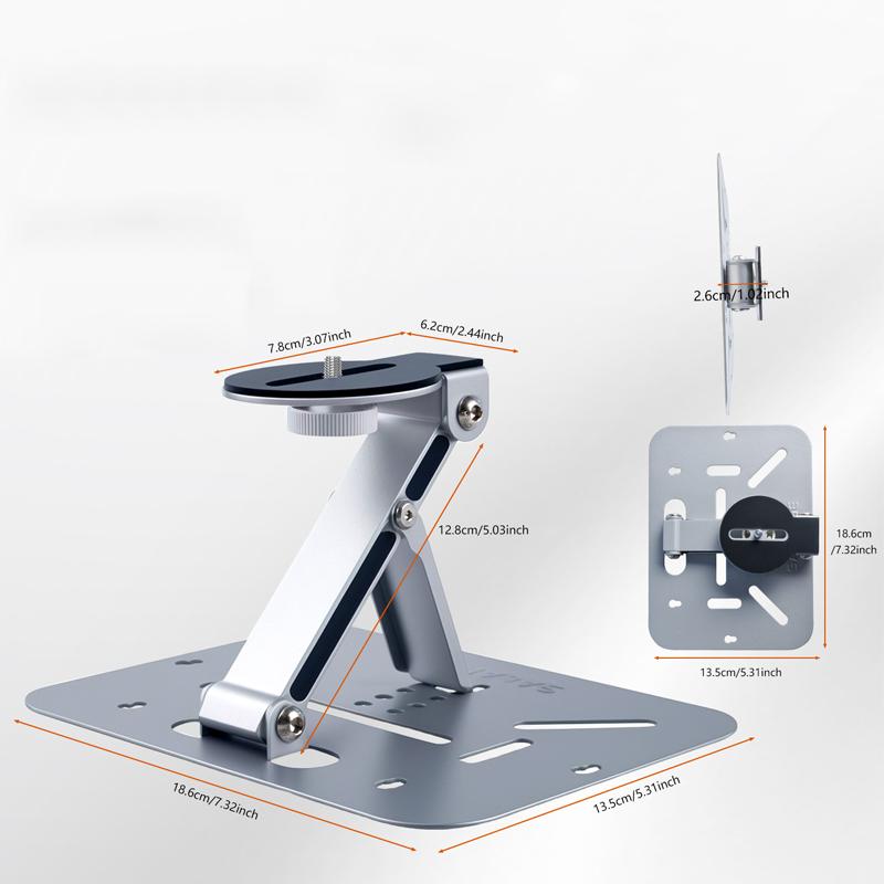

Universal 1/4 Inch Screw Interface Mini Projectors Bracket Desktop Projector holder Stand Table Mobile Projector Wall Mount fold срібний