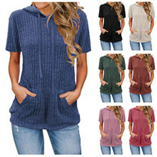 2025 Autumn Women's Classic Button Hooded Patchwork Sweatshirt