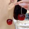 Orecchini Premium, Orecchini Frutto Ciliegia Ciliegia, Ciondoli Ciliegia Personalizzati, Orecchini Lunghi a Pendente