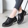 Black Professional Single Shoes Women's Spring and Autumn Wind Small Leather Shoes Female Students Versatile Soft Girl Flat Bottom