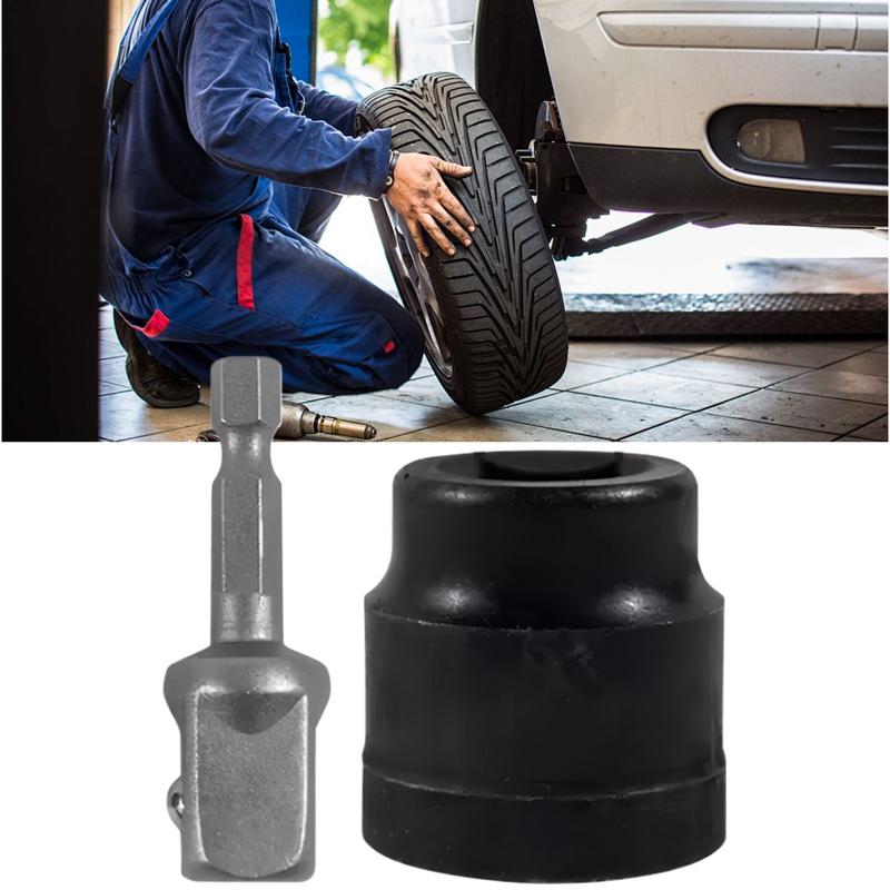 Jack Socket Drill Adapter Jack Socket For Tire Changing Labour Saving Heavy Duty Tool Quick Connect For Road Trip Commuting