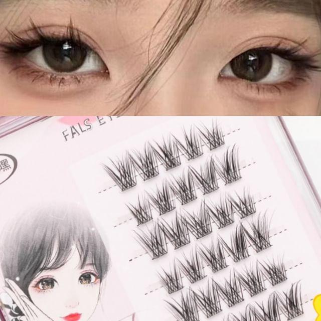 

Lactacia - Glue-free False Eyelashes Clusters with Tweezers With Tweezers - 30 Pcs