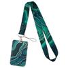Marble Texture Phone Lanyard & Card Holder for Student/Work ID, Meal & Bus Access.