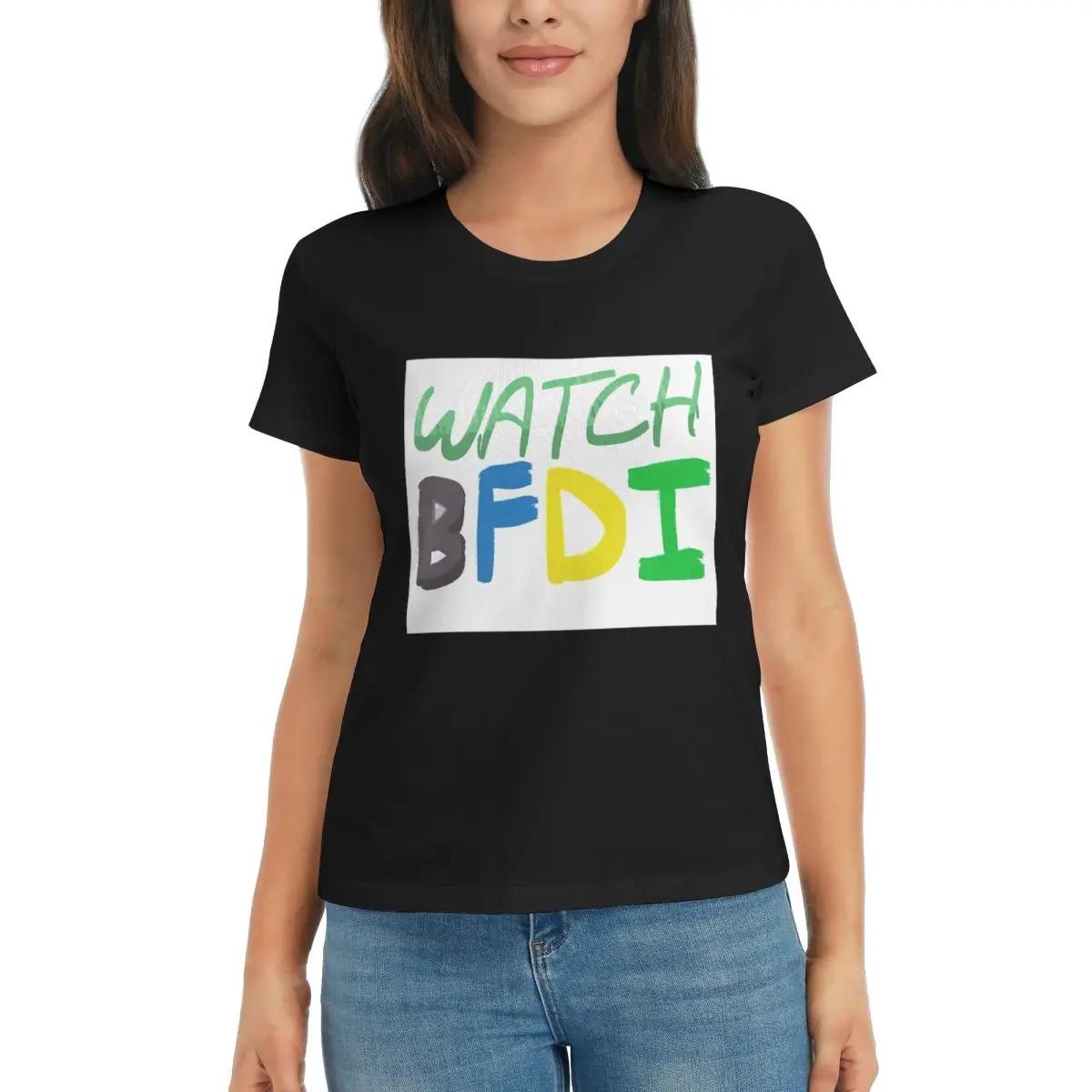 

Women TShirt Watch BFDI Summer Short Sleeve Tees Crew Neck Cotton T Shirts Clothes Tops Streetwear 4XL