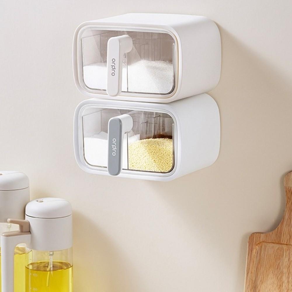 Seal Moisture-proof Seasoning Storage Box Wall Mount Seasoning Container Kitchen Supplies