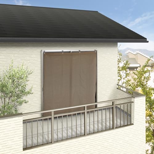 Takasho Cool Shade Air Mocha 1.8 x 2m Polyethylene CLS Sunshade, 1.4x More Breathable than Conventional Products, UV Protection, Sunshade, Awning, Bal