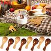 1/4 piezas Mini Cucharas de Madera Pequeña Cuchara para Especias Condimentos Azúcar Té Café Cuchara Mango Corto Cuchara de Madera Mermelada Mostaza Helado Cucharas de Madera Gadgets de Cocina