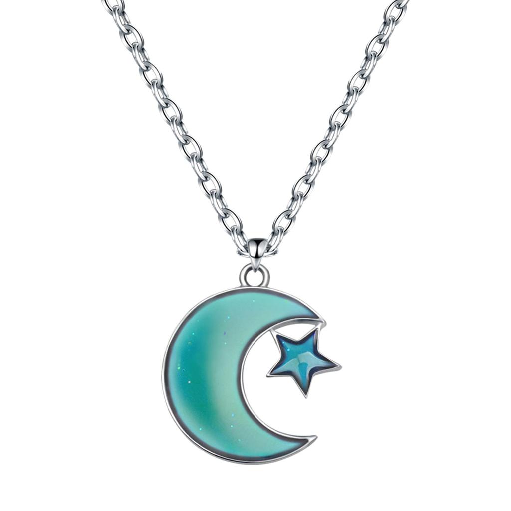 Mood Necklace Temperature Sensing Unique Jewelry Gifts Color Changing Pendant for Girls