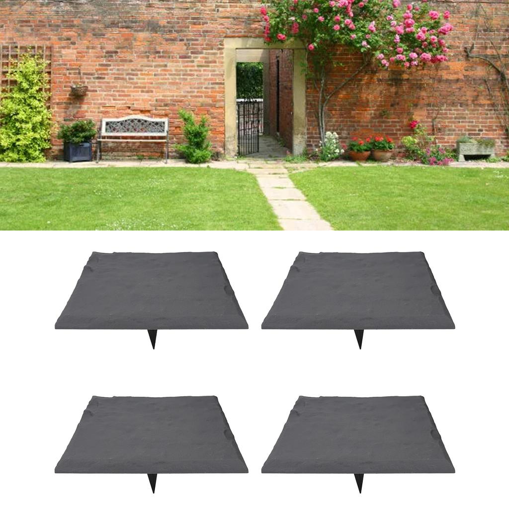 Stepping Stone with Ground Stakes Polypropylene Resin Weatherproof Garden Decor Stepping Stone for Lawn Outdoor