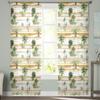 Tropical Palm Tree Sheer Chiffon Curtains For Living Room Bedroom Summer Window Drapes Home Decor