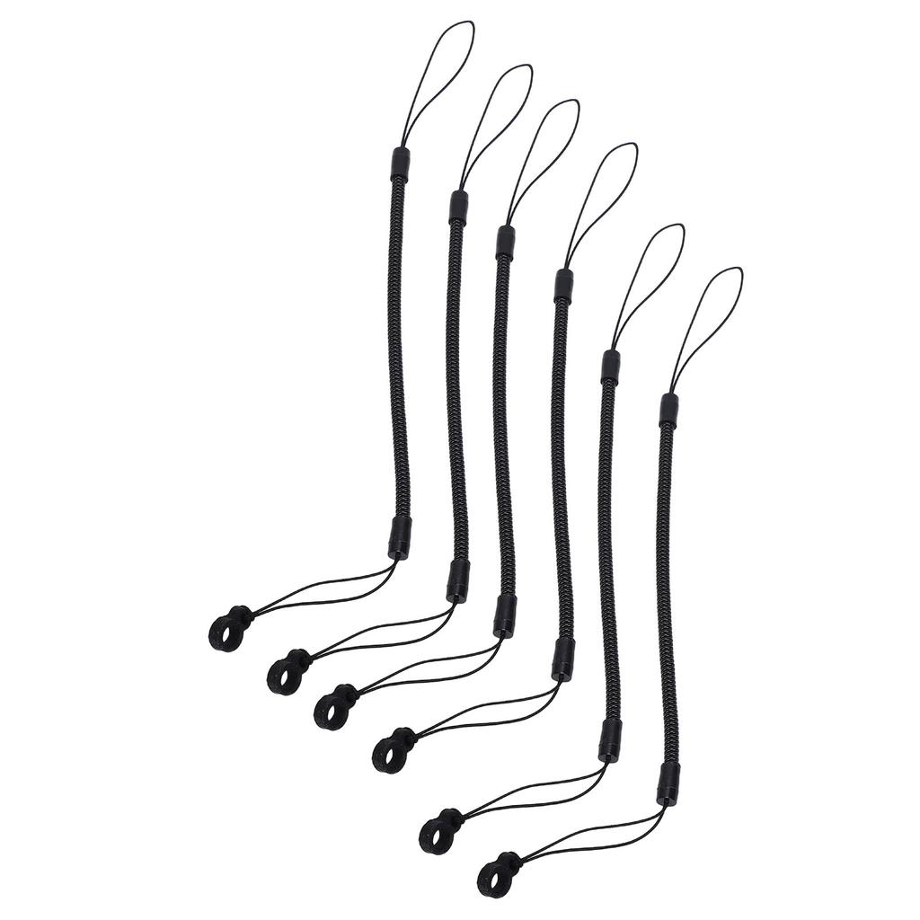 6PCS Elastic Pen Lanyard Retractable Spring Coil Strap Anti Lose Pen Leash with Ring for Tethering Drawing Pens