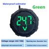 Wasserdichtes rundes DC-Voltmeter LED-Digitalanzeige 4-100V Zweidraht Universal für Fahrzeug