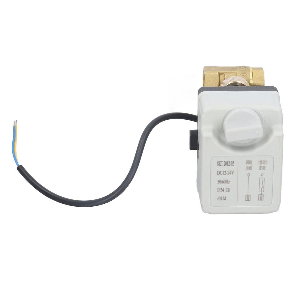 Motorisiertes Kugelhahn Manuell Automatisch 2-Draht 2-Wege Normalerweise Geschlossen DN15 Elektrisches Kugelhahn DC12‑24V