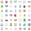 100 Small Size 4Cm Waterproof Decorative Stickers, Various Mental Health Series Warm Stickers