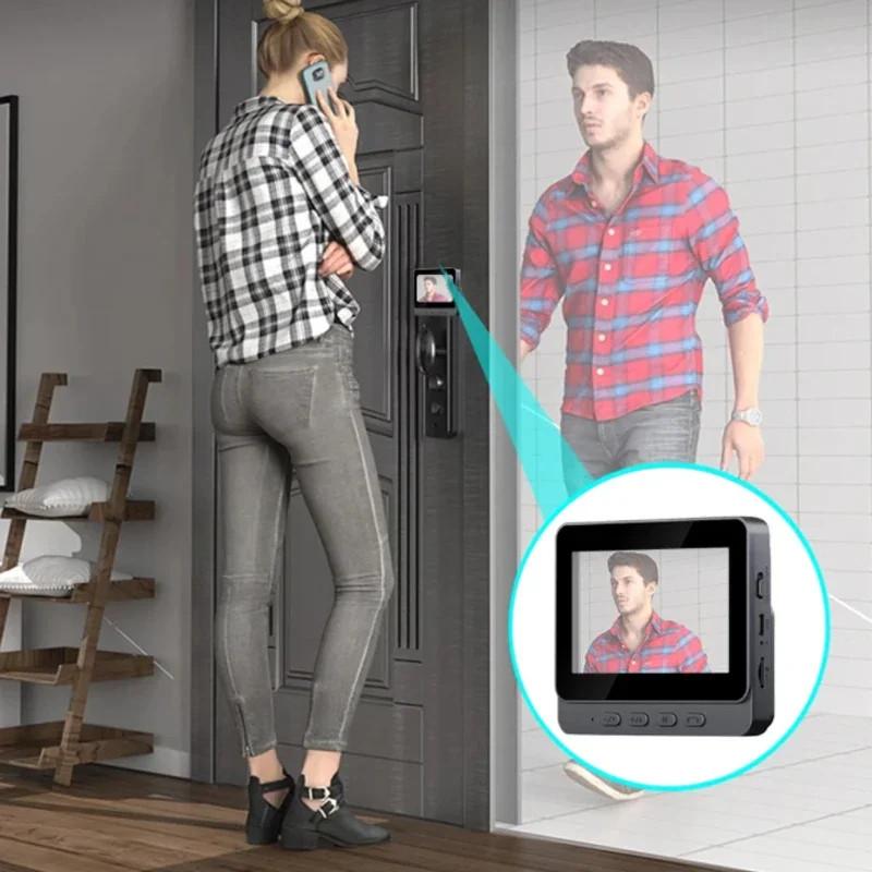 2.4G HD Doorbell Camera 4.3 Inch IPS Screen Smart Door Bell Home Office Apartment Video Intercom Door Camera