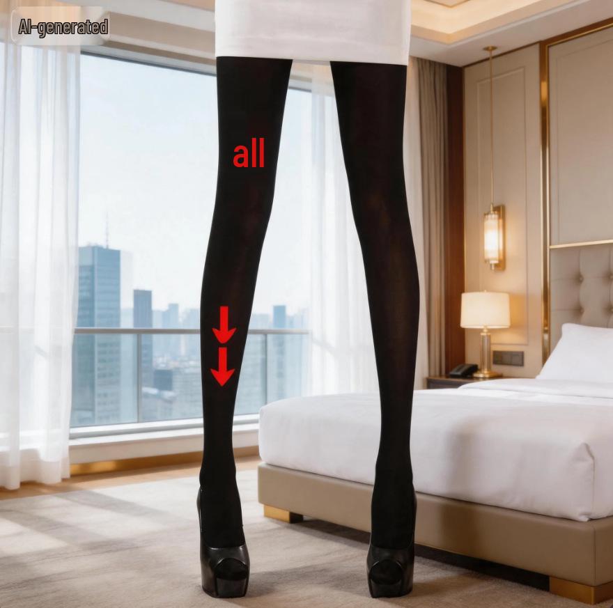High-Waisted Compression Shaping Socks and Leg-Slimming Pantyhose with Segmented Gradient Pressure.