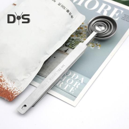 1Pc/1 Set Multiple Sizes Coffee Spoon Corrosion Resistant Useful Stainless Steel Milk Powder Spoon