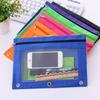 Zippered Storage Bag with 3 Rings Pencil Case Filing Products File Holder