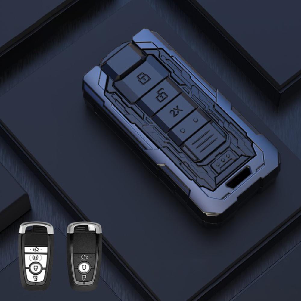 

Zinc Alloy Car Key Case Cover Shell Fob for Ford Edge Fusion Mustang Explorer F150 F250 F350 Ecosport Protector Holder Keyless