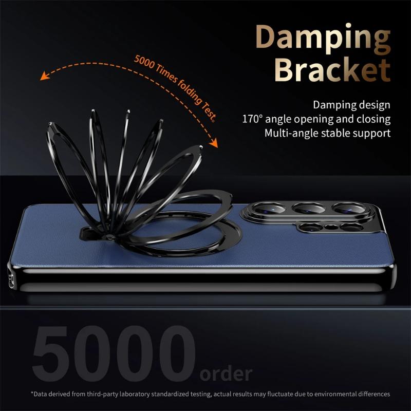 Business Leather Camera Protect Magnetic Case for Samsung S26 Ultra S26 Plus for Bracket Stand Holder Skin Feeling Cover