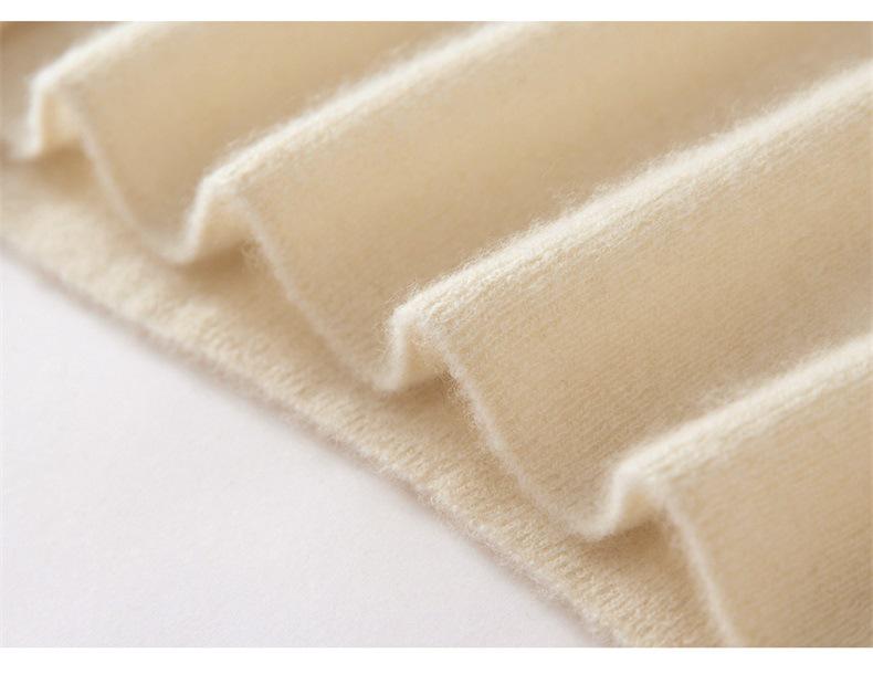 Women's Pure Cashmere Sweater, Round Neck, Loose Fit, Autumn/Winter Knitwear, Versatile Base Layer Pullover