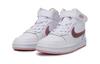 Nike Court Borough 2 Mid Casual Slip Resistant Abrasion Resistant Mid top Kids' Skateboarding Shoes White Pink Kids' CD7783-105