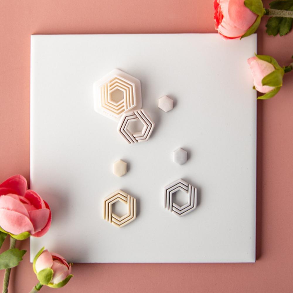 Kolczyki w kształcie geometrycznym glina polimerowa do wycinania kolczyków biżuteria tworzenia wisiorków