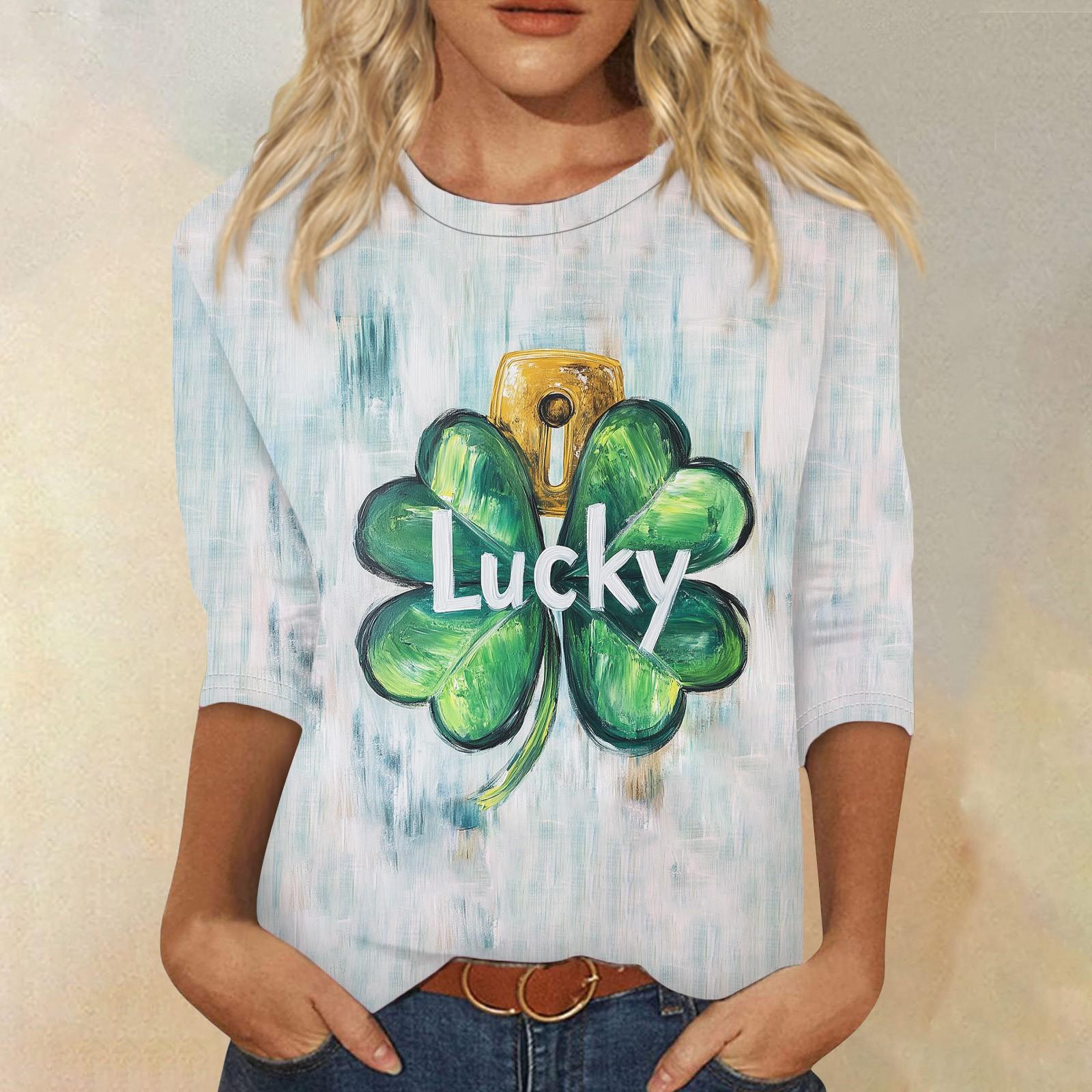 

Женская мода повседневная рубашка с круглым вырезом и принтом в виде семиточечного рукава XXL