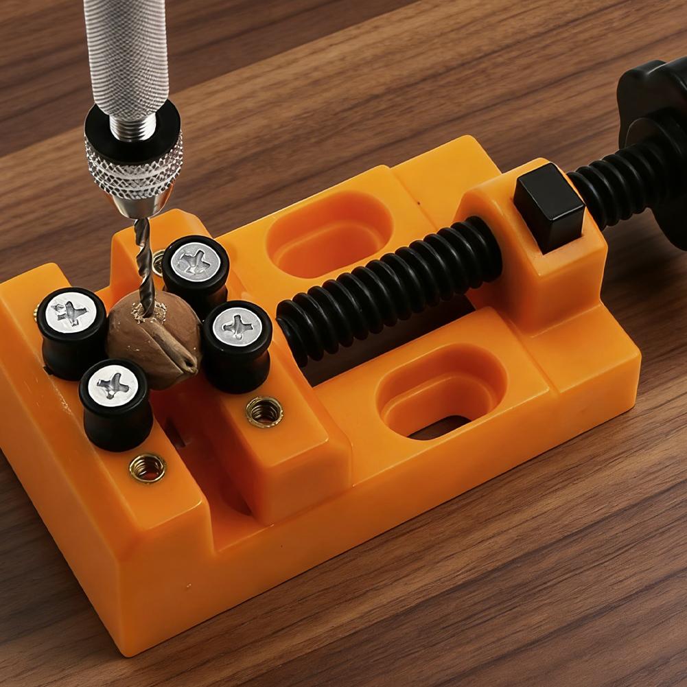 Quick-Release Mini Bench Vise 8-Hole Universal Table Clamp DIY Jewelry Carving Tool for Woodworking Grinding Small Workpieces