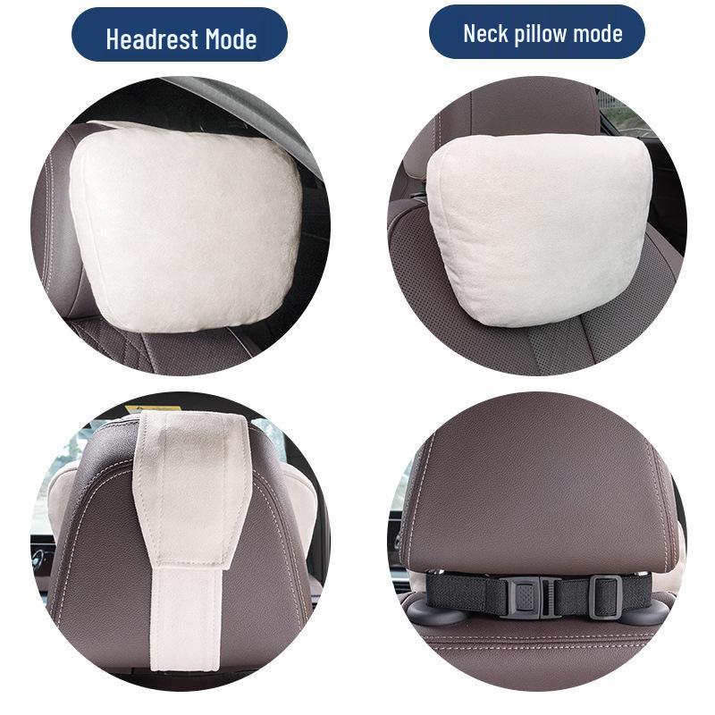 Suede Lumbar Pillow for Maybach: Headrest Cushion and Neck Support.