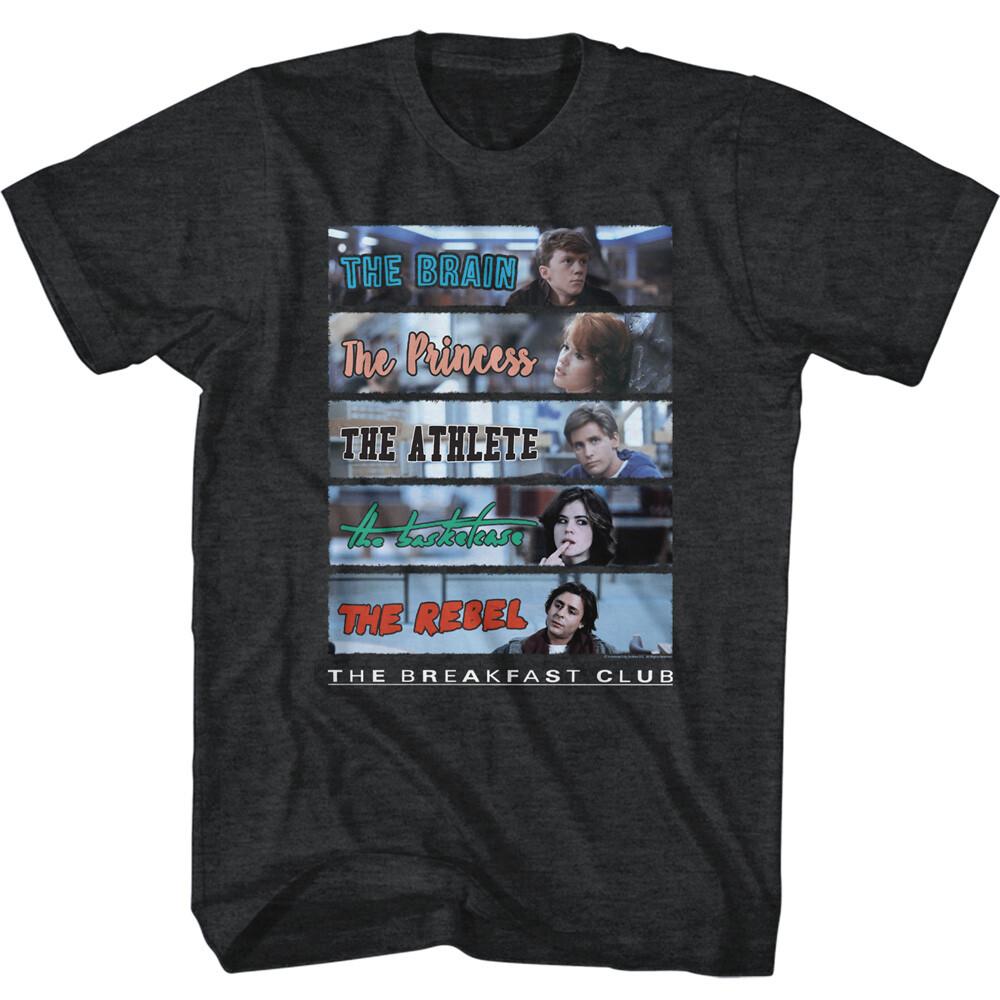 The Breakfast Club The Brain Princess Athlete Basketcase Rebel Adult T Shirt Unisex T-Shirt XXXL