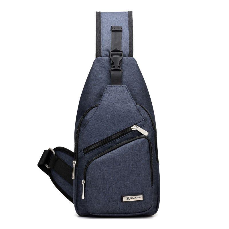 Versatile Crossbody Shoulder Bag For Men With External Usb Port And Front Pocket