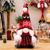 Handcrafted Holiday Table Accessory Christmas Plush Gnome Doll Knitted Hat Faceless Doll Ornament for Charming Corner Display Tabletop Decoration,