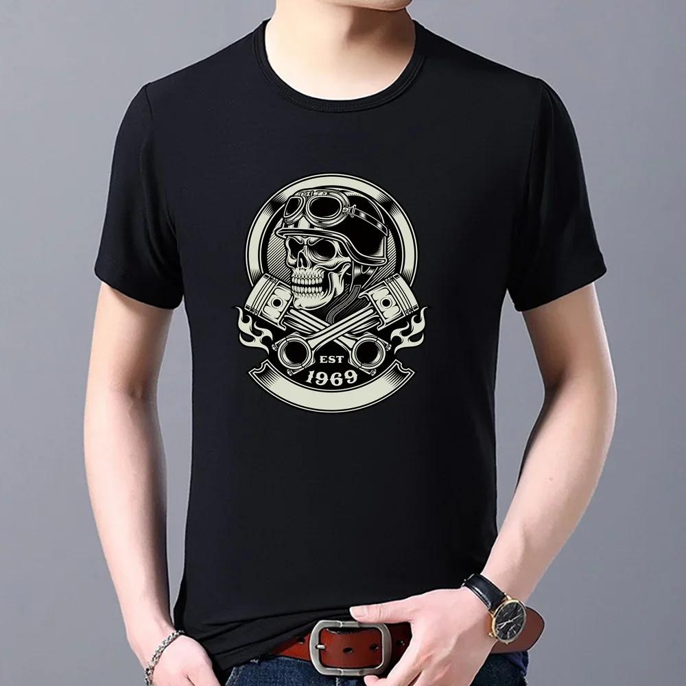 Casual Travel Sports Breathable Quick-drying O-neck Men's Top T-shirt Summer Popular Pirate Skull Pattern Printed Shirt