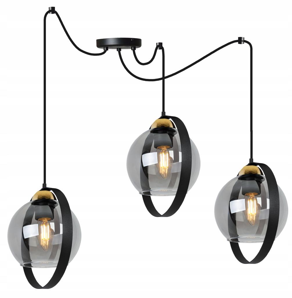 MODERN GLASS RING SPIDER HANGING LAMP