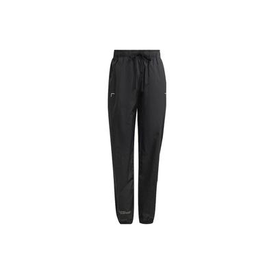SS23 Solid Color Logo Print Cuffed Casual Pants Women Bottoms Black HG4369
