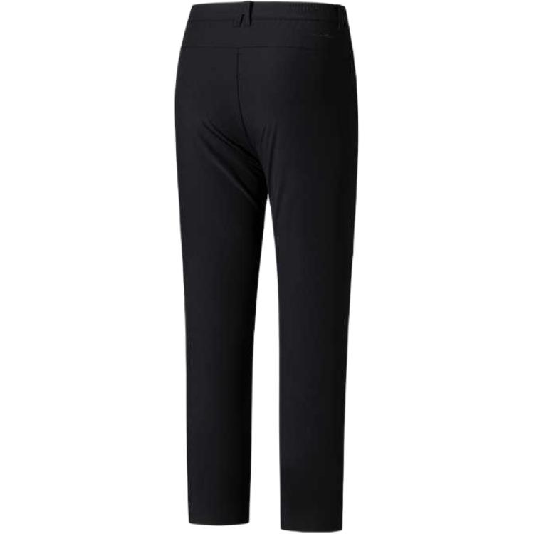 Anta Champion Outdoor Series Casual Simple Solid Color Straight Leg Knitted Sports Pants Men Bottoms Black 152520514-3