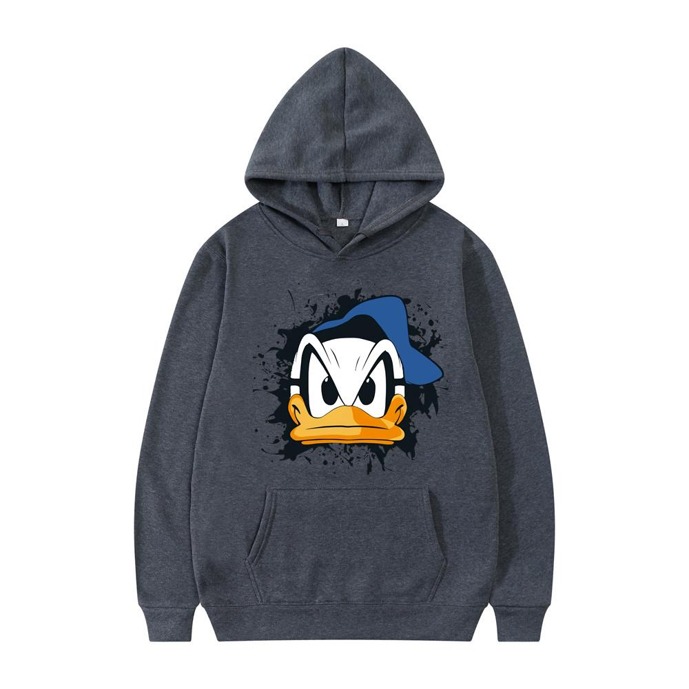 Disney Donald Duck Muster Kapuzenpullover Langarmpullover Herbst und Winter Disney Oberteil Anime Hoodie Harajuku Hoodie Sweatshirts