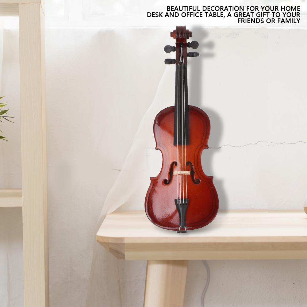 10cm Mini Wooden Cello Model Musical Instrument Model Musical Gifts Home Decor Ornaments