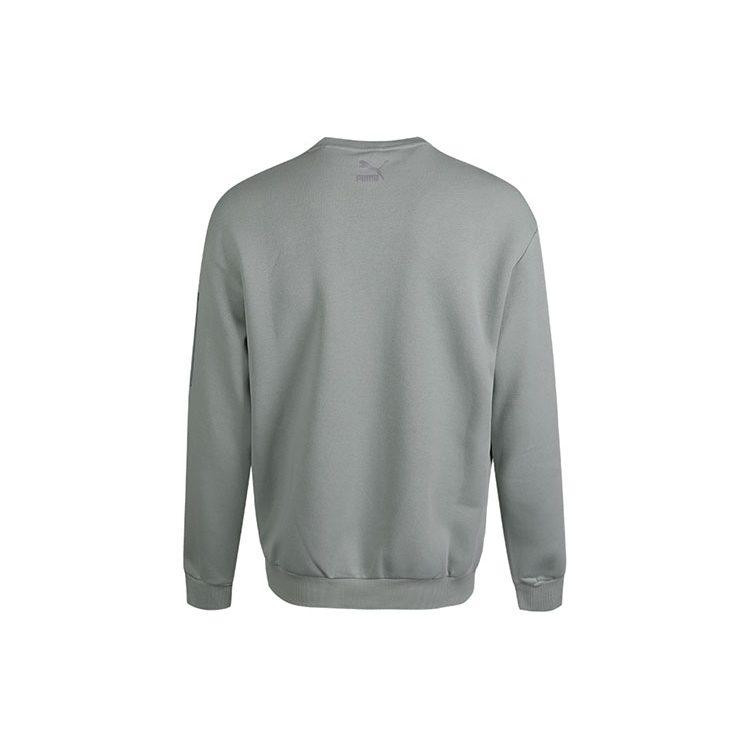 Puma Sweatshirts Men's Gray Green Crew Neck Moderate Regular 530291-49