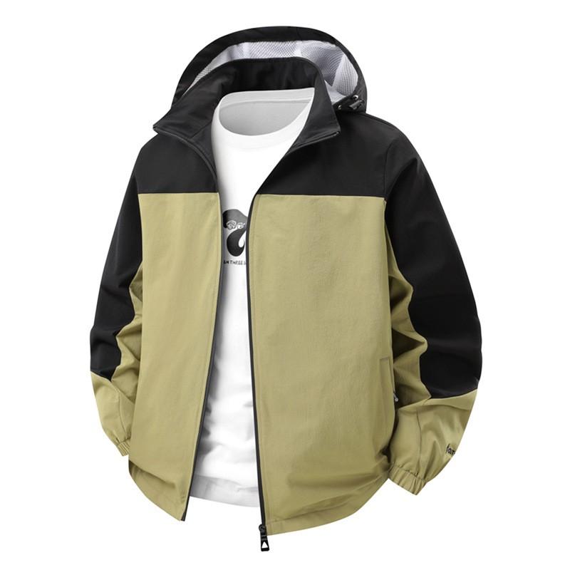 Mens Lightweight Cycling Jacket With Detachable Hood Windproof Breathable Nylon Outerwear Outdoor Sports