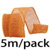 (5 meters/pack) 40mm color linen fabric iron wire edge ribbon gift box packaging ribbon festival decoration handmade DIY