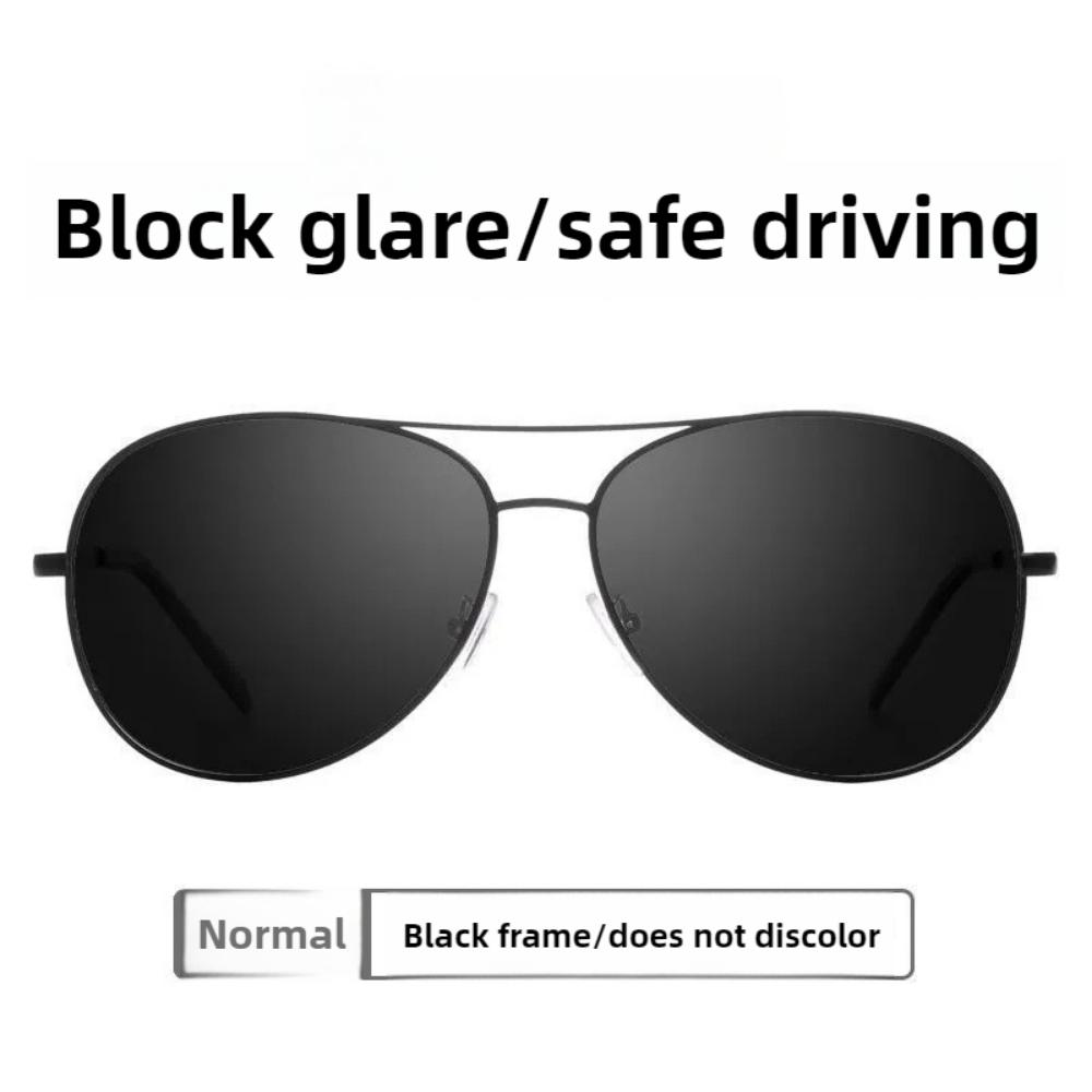 Herren Sonnenbrille mit großem Rahmen, gefederte polarisierte Fahrbrille, Outdoor-Angel-Sonnenbrille, Krötenbrille A103