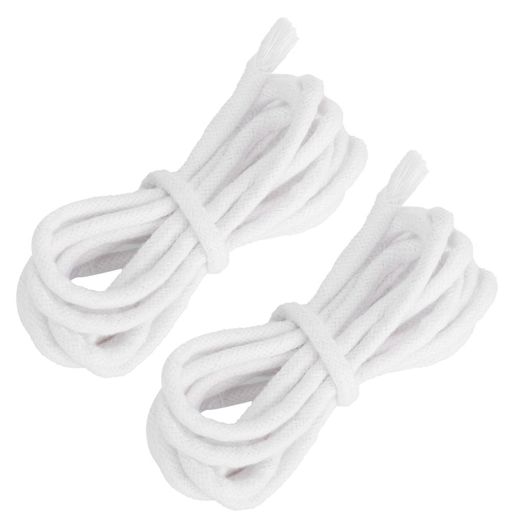 2 Stück Kerzendochte Gute Ölabsorption Verbrennung Langlebig Geflochten Baumwolle Kerzendocht für DIY Öllampe 5mm