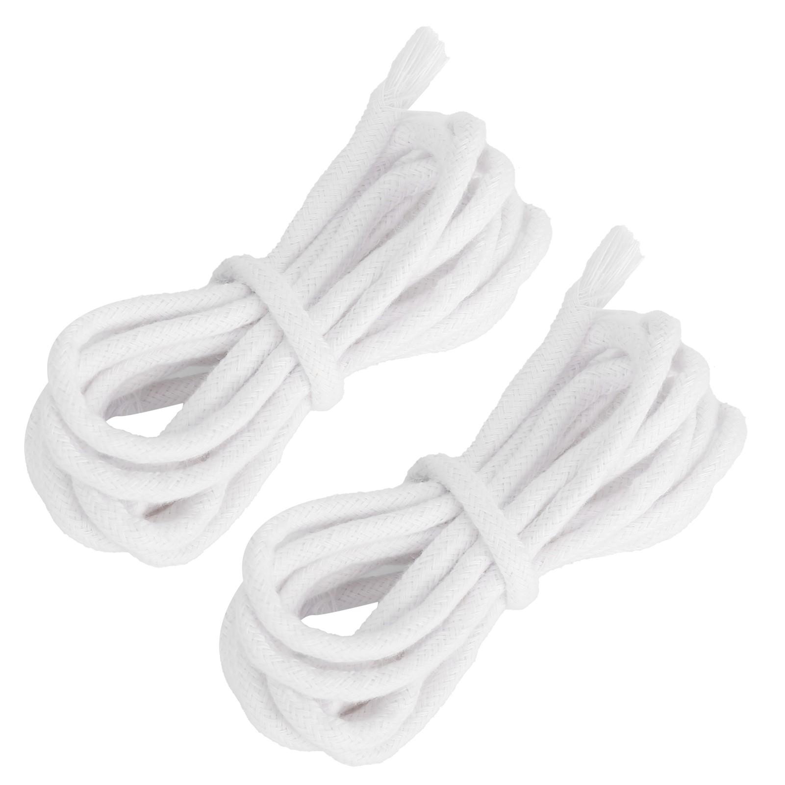 

2 шт. Фитили для свечей Хорошая впитываемость масла Горение Долговечный плетеный хлопковый фитиль для свечей для масляной лампы DIY 5 мм 5MM